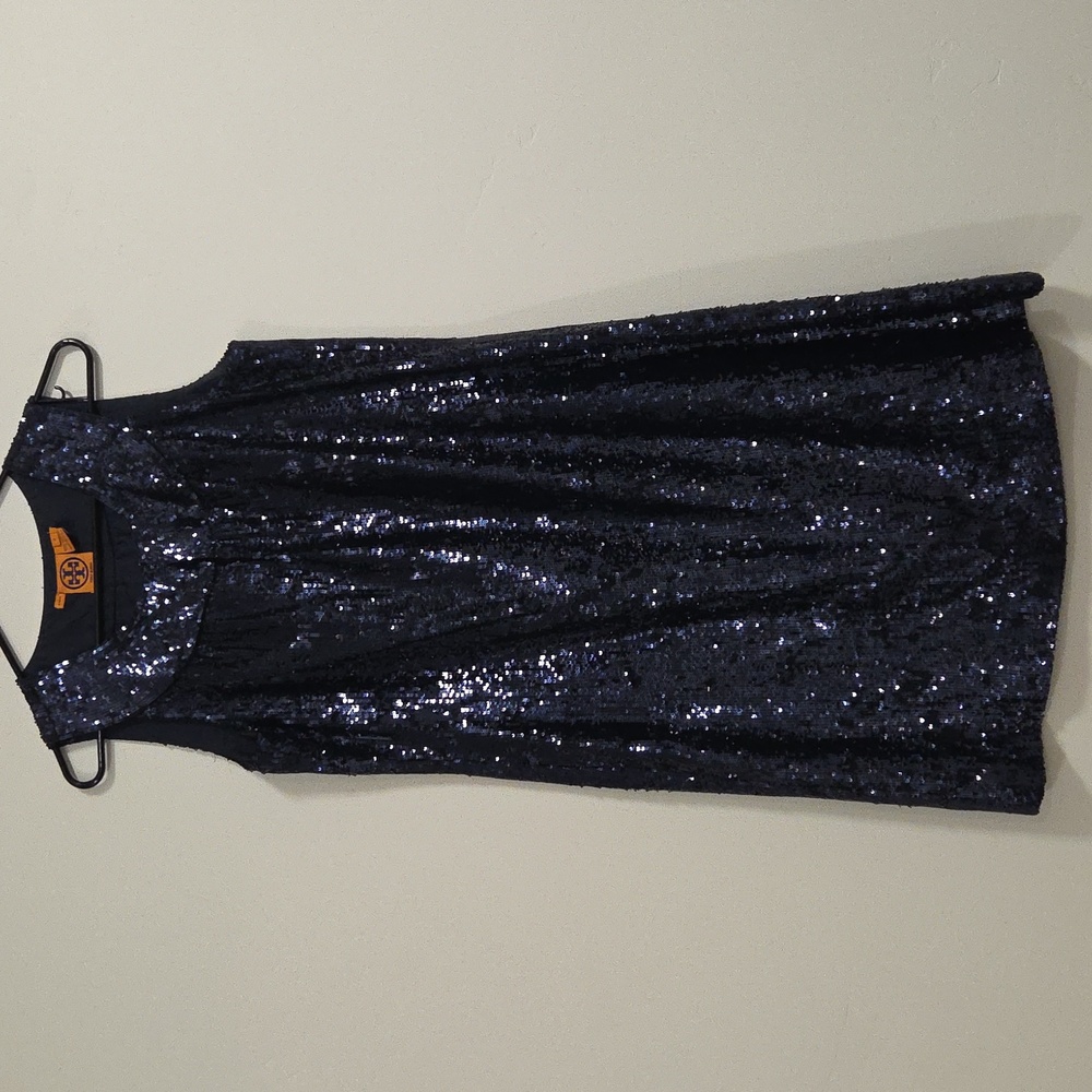 Tory Burch Midnight Blue Sequin Mini Dress